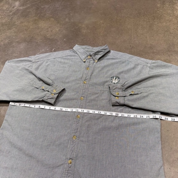 Vintage Lee Wolf Creek Embroidered Button Down Shirt Outdoor Lodge Core - Picture 6 of 8